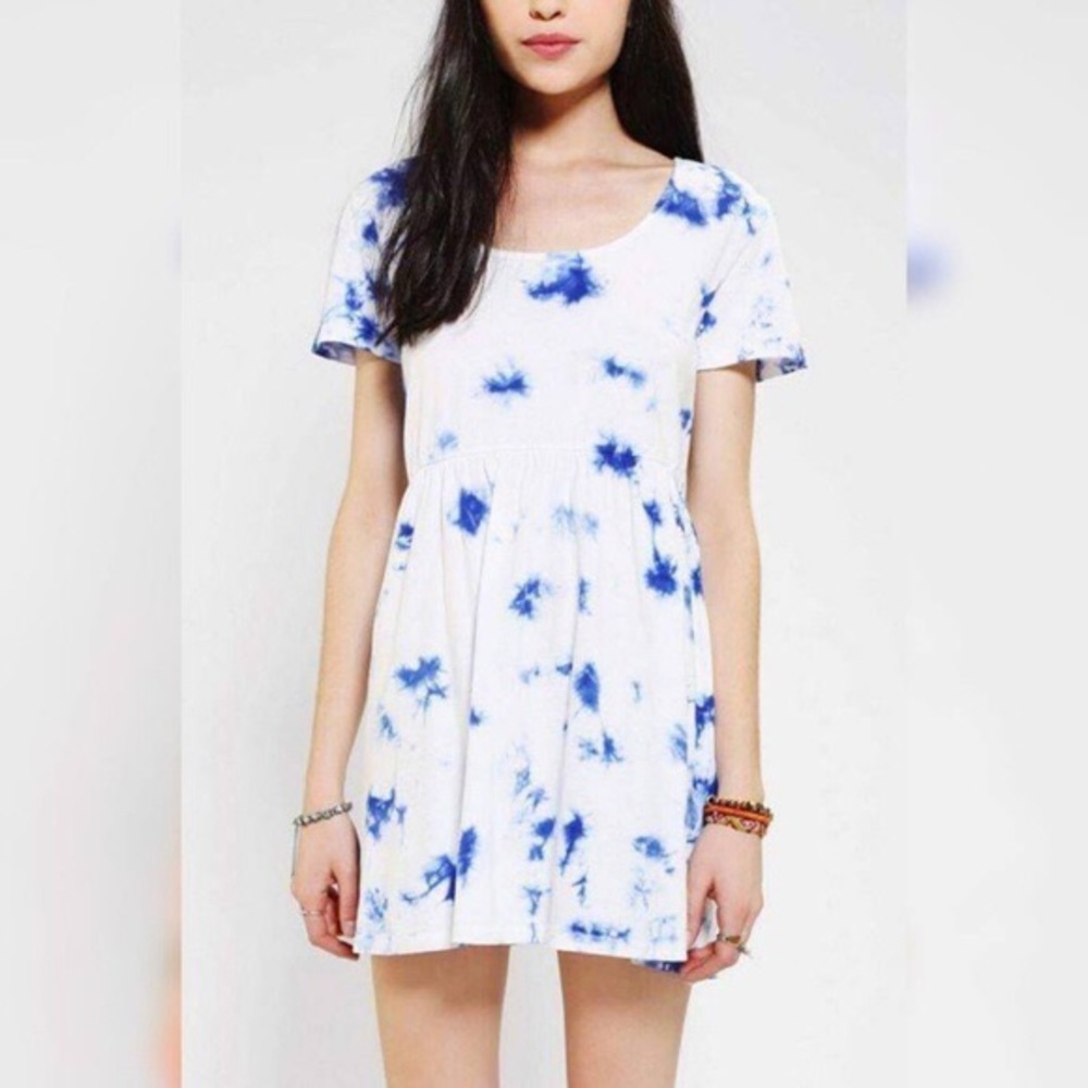 Blue Tie Dye Babydoll Dress